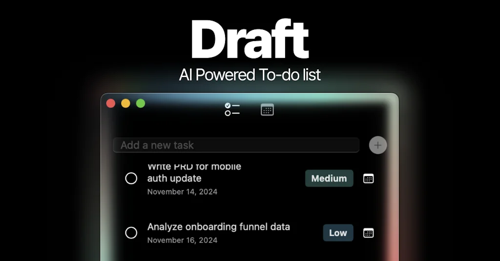 Draft - AI powered To-do List screenshot 1 of 5