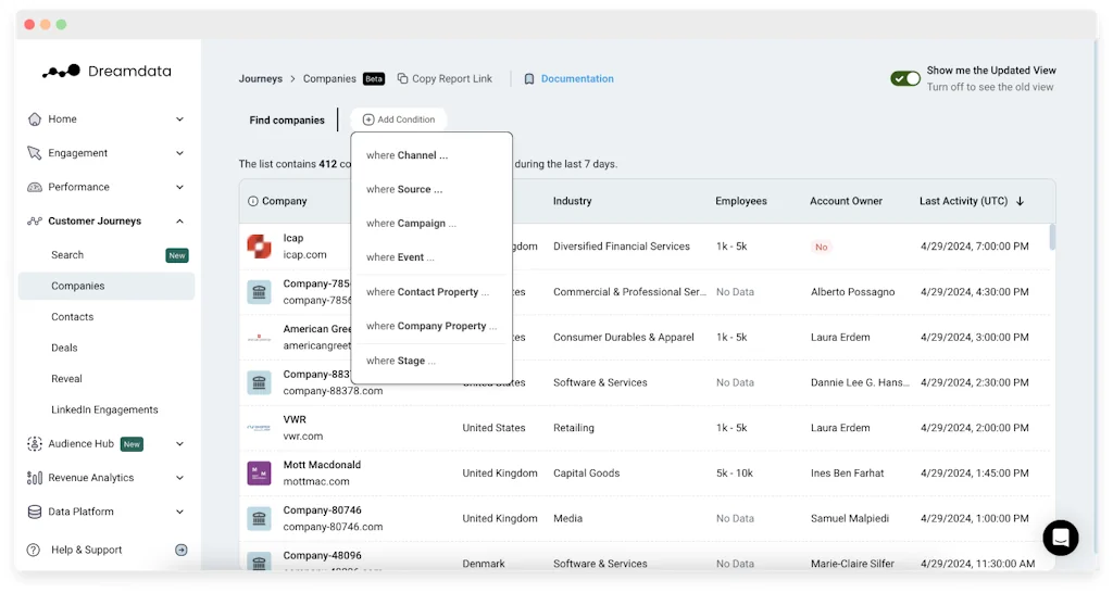 Dreamdata Audience Hub screenshot 2 of 6
