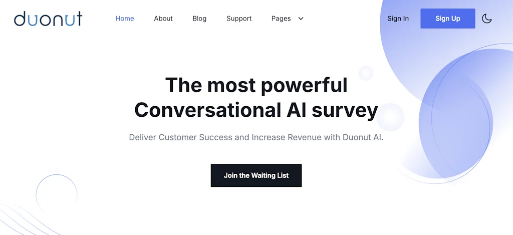  Duonut | Conversational AI survey. screenshot 1 of 3
