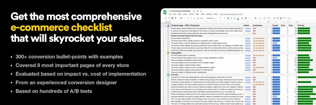 E-commerce Conversion Checklist screenshot 2 of 4