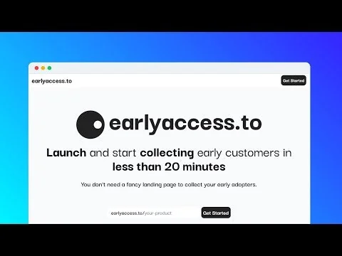EarlyAccessHQ.com screenshot 1 of 4