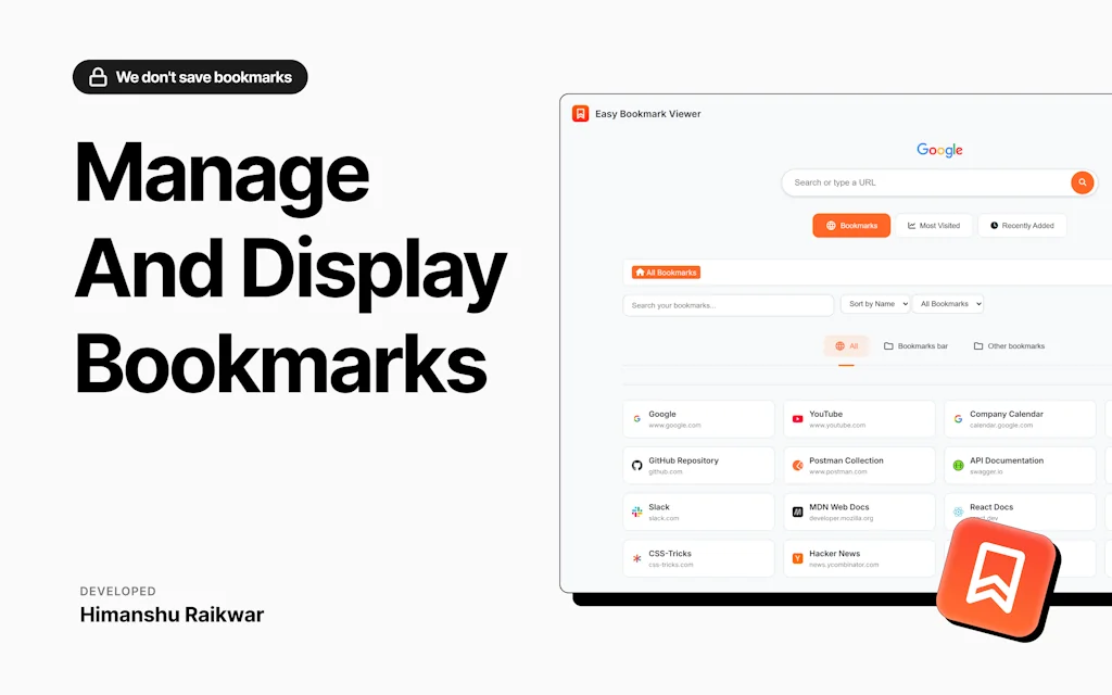 Easy Bookmark Viewer screenshot 1 of 3