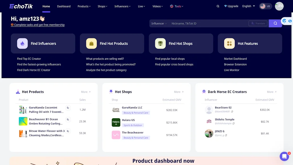 EchoTik screenshot 1 of 6