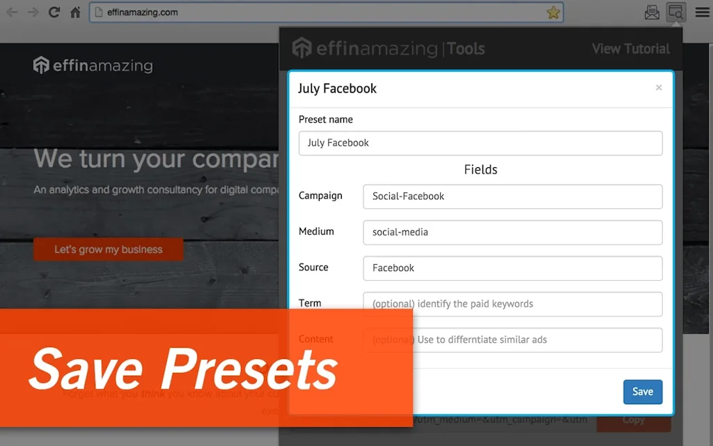Effin Amazing UTM Builder screenshot 1 of 5