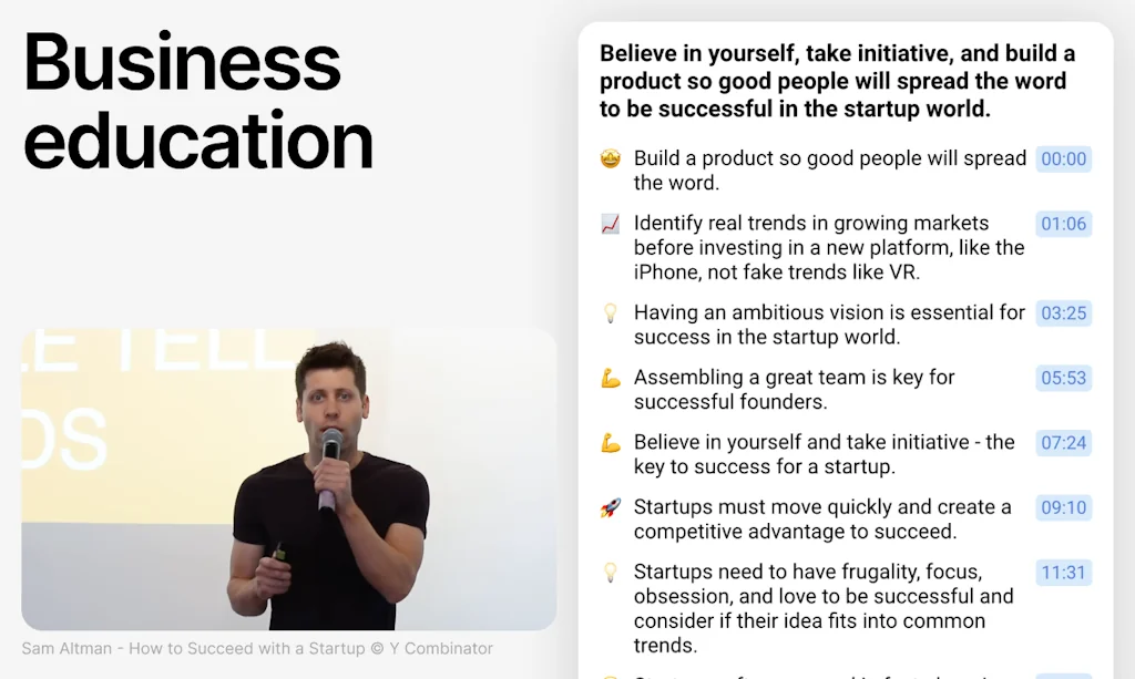 Eightify — AI Youtube Summary screenshot 2 of 10
