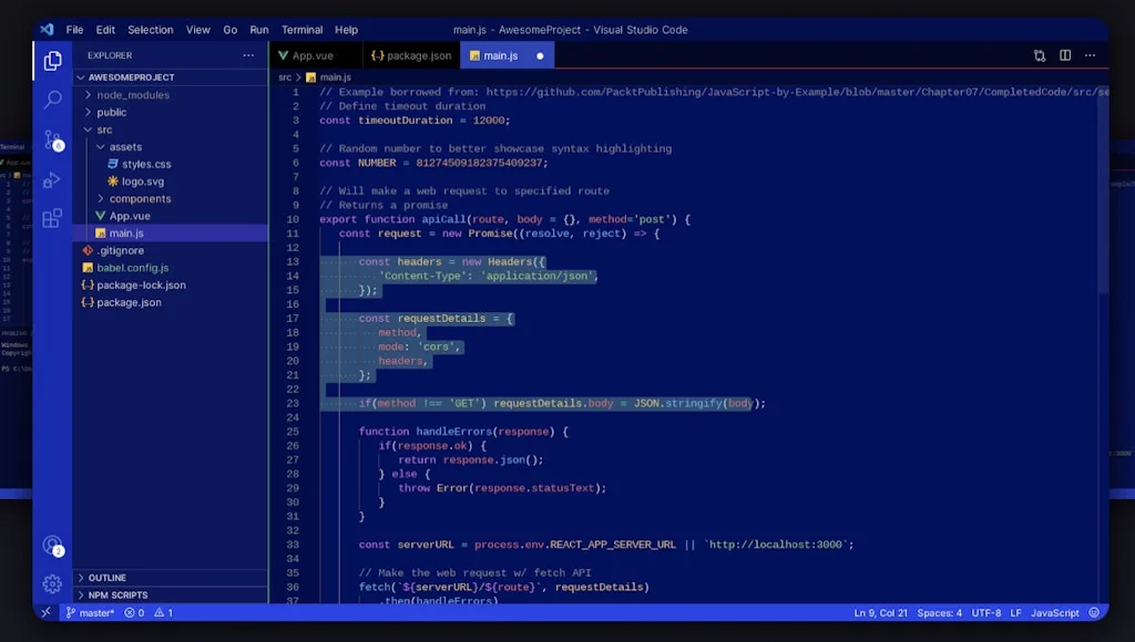 Electric Purple VS Code Theme screenshot 1 of 2