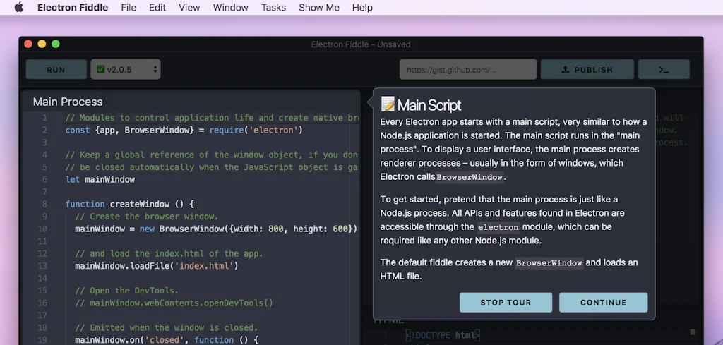 Electron Fiddle screenshot 3 of 5