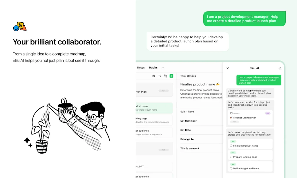 Elisi : AI-powered Goal Management App screenshot 2 of 3