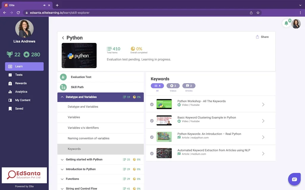 Elite Learning screenshot 2 of 3