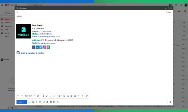 Email Signature Generator by cloudHQ screenshot 4 of 7