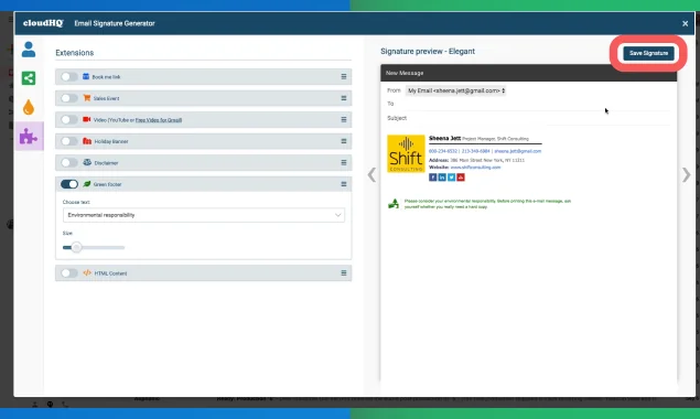 Email Signature Generator by cloudHQ screenshot 5 of 7