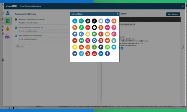 Email Signature Generator by cloudHQ screenshot 6 of 7