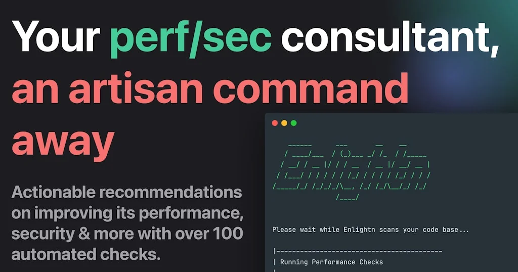 Enlightn for Laravel screenshot 1 of 2