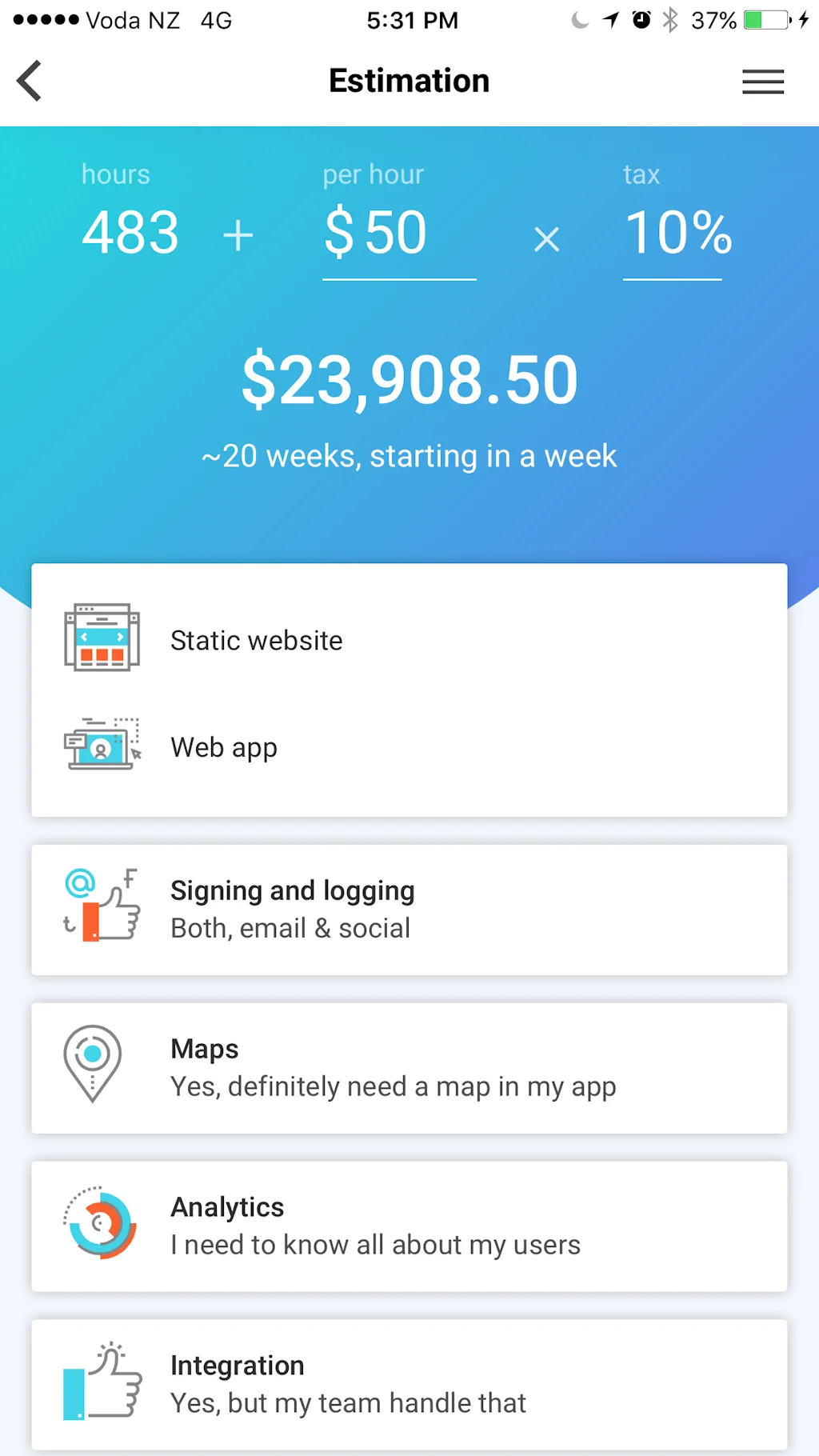 Estimapp 2.0 screenshot 2 of 6