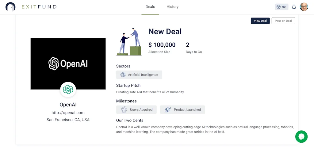 Exitfund screenshot 1 of 3