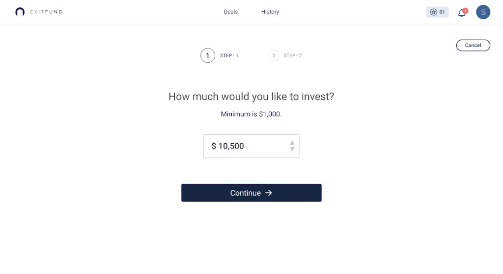 Exitfund screenshot 2 of 3