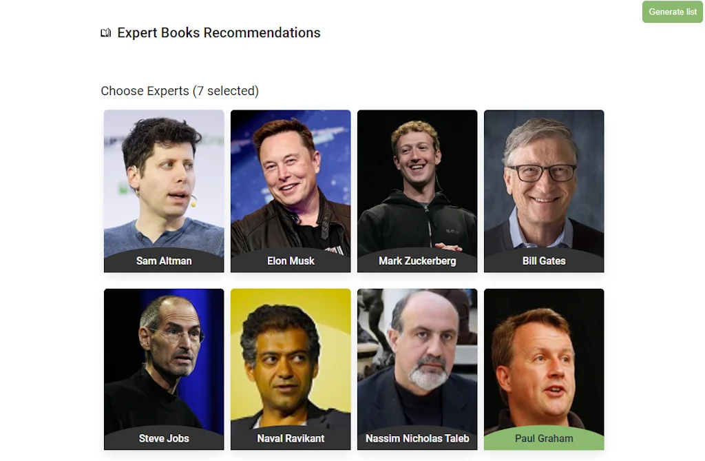 Expert Book Recommendations screenshot 1 of 6
