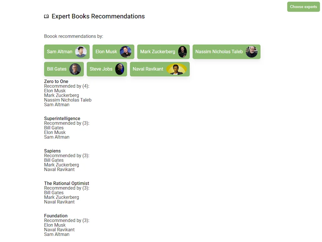 Expert Book Recommendations screenshot 2 of 6