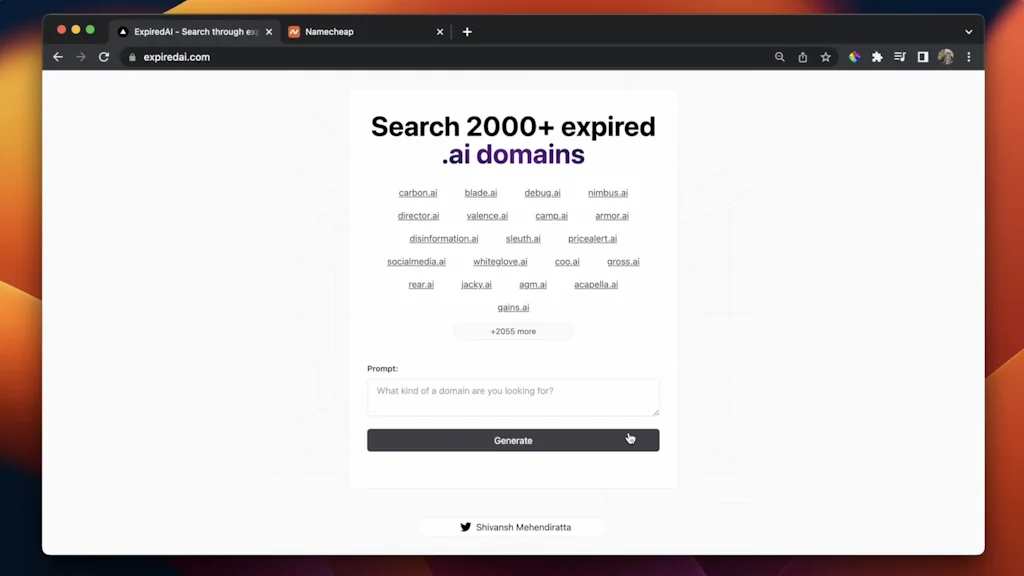ExpiredAI - Expired .ai domains screenshot 1 of 1