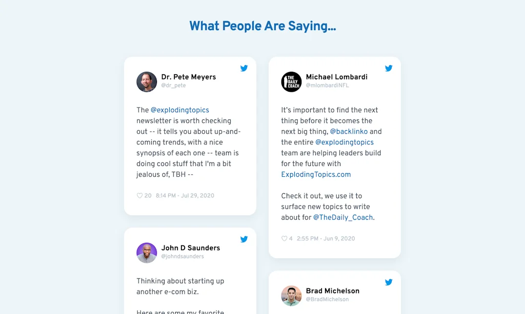 Exploding Topics screenshot 10 of 10