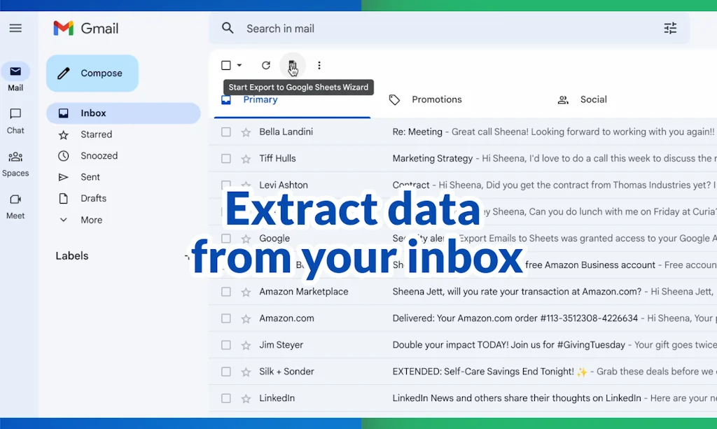 Export Emails to Sheets by cloudHQ screenshot 4 of 7