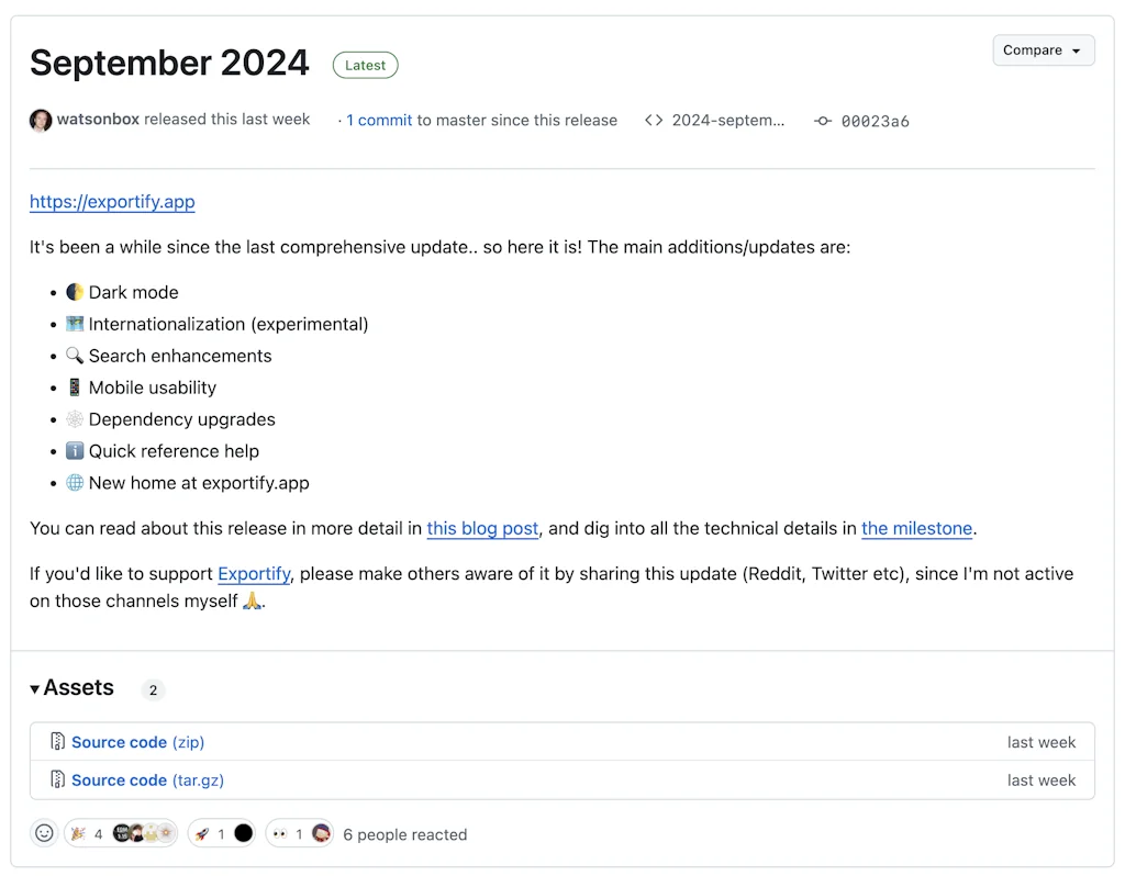 Exportify screenshot 2 of 2