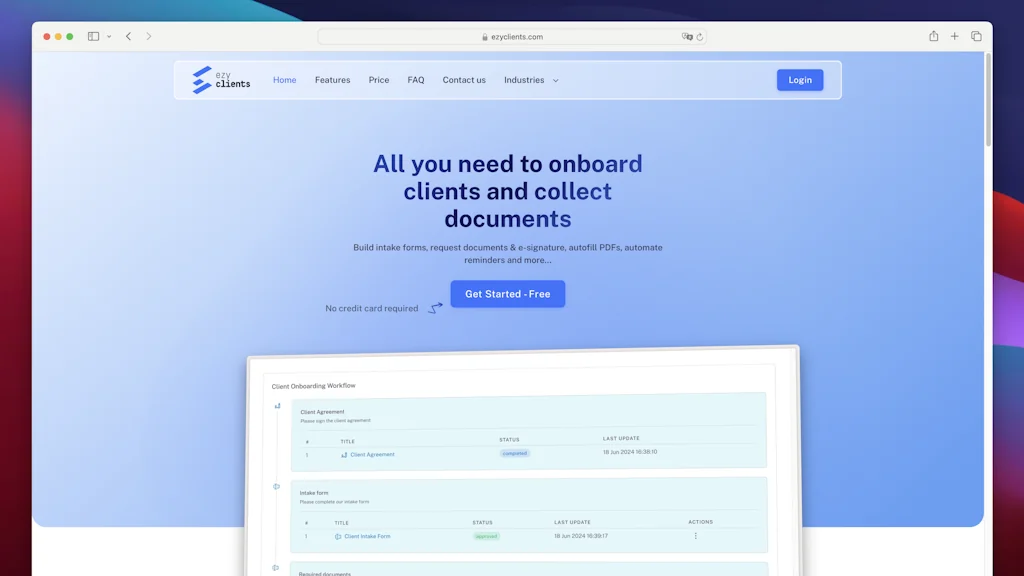 ezyClients screenshot 1 of 5