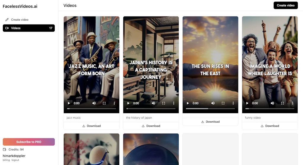 FacelessVideos.AI screenshot 3 of 4
