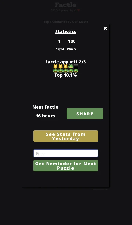 Factle.app screenshot 3 of 3