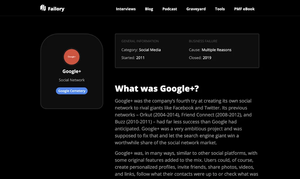 Failory screenshot 3 of 3