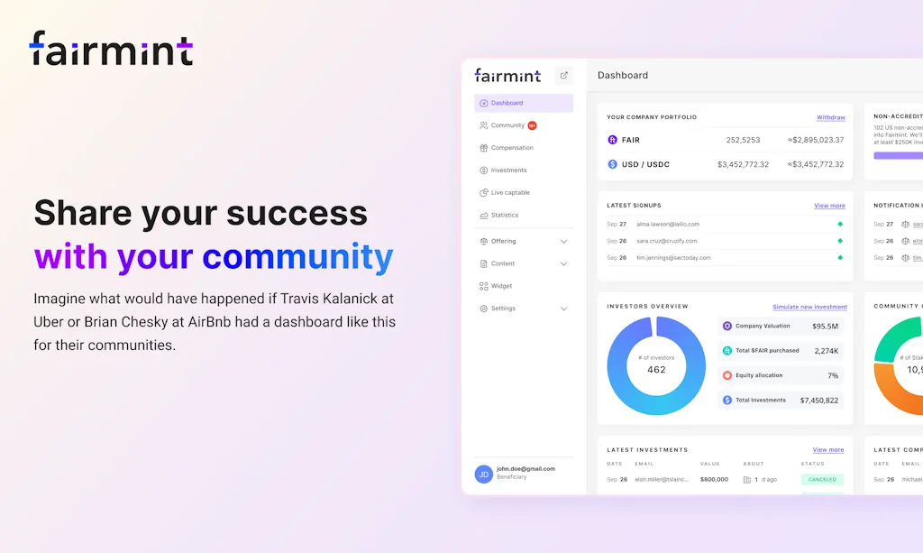 Fairmint - Equity of the Future screenshot 2 of 6