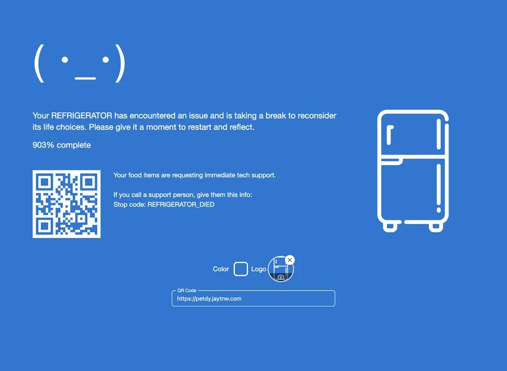Fake Windows BSOD screenshot 1 of 8