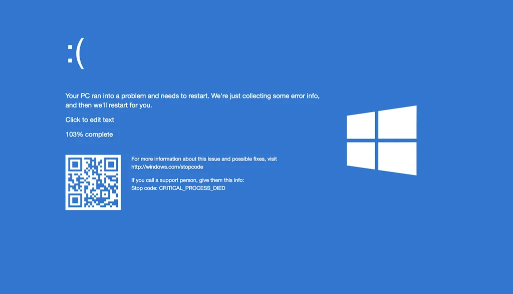 Fake Windows BSOD screenshot 4 of 8