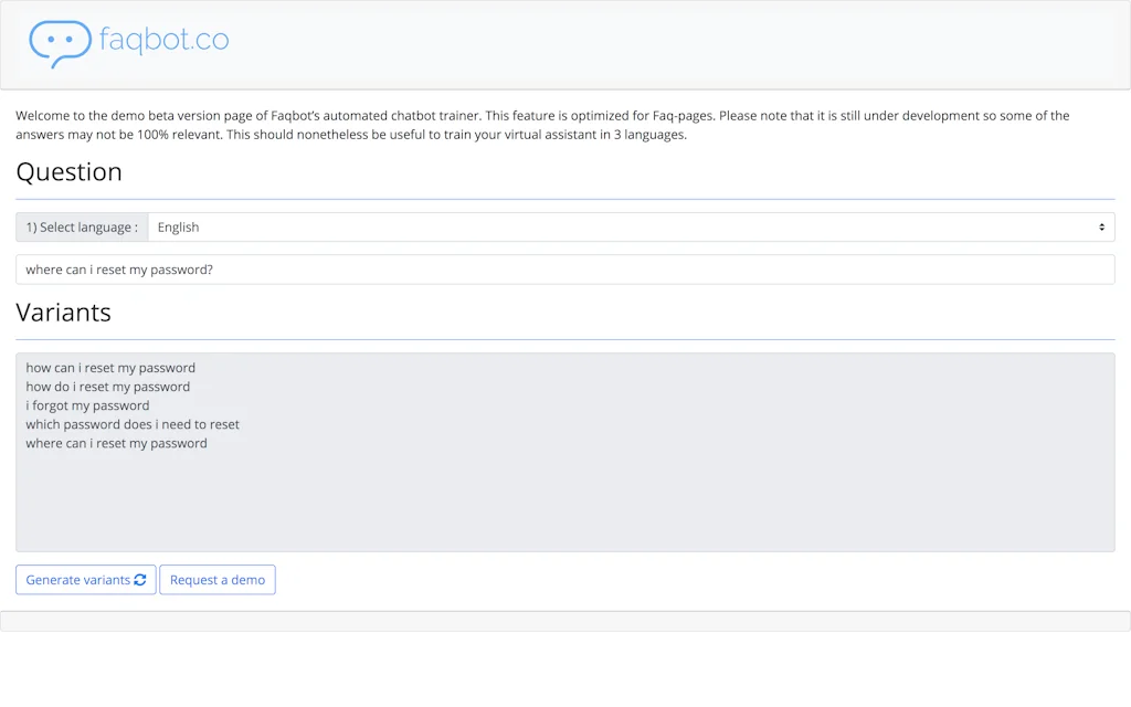 Faqbot screenshot 2 of 3