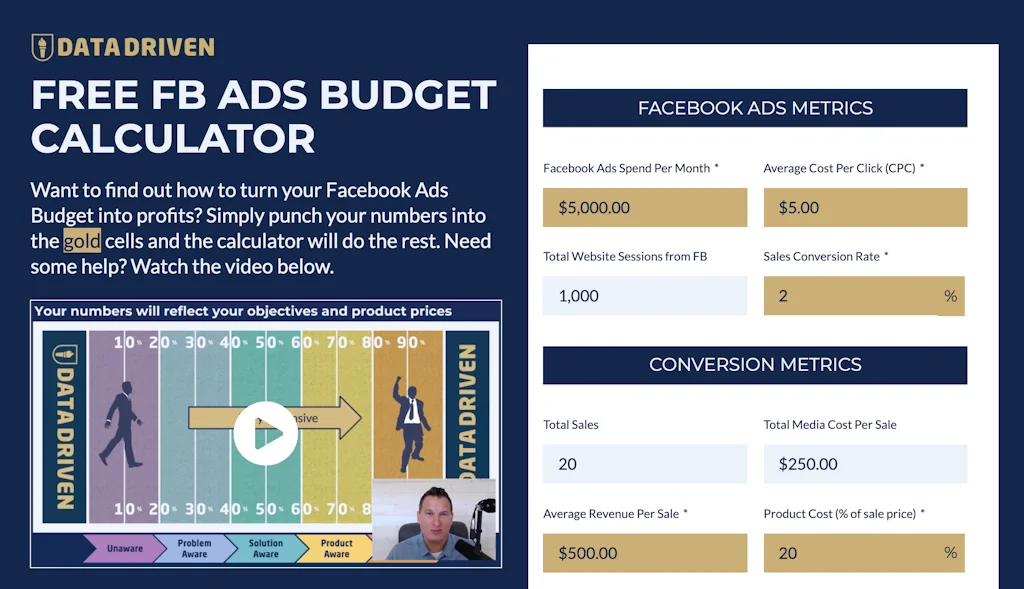 FB Ads Budget Calculator screenshot 2 of 3