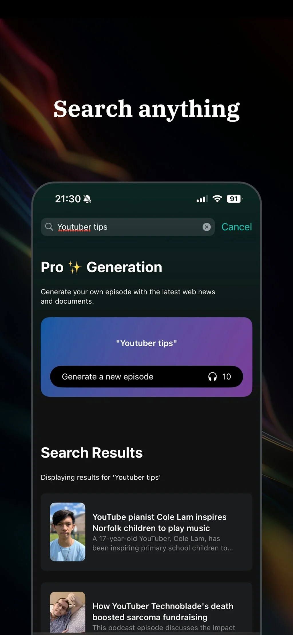 FCZP:Fully customised zenerative podcast screenshot 3 of 7