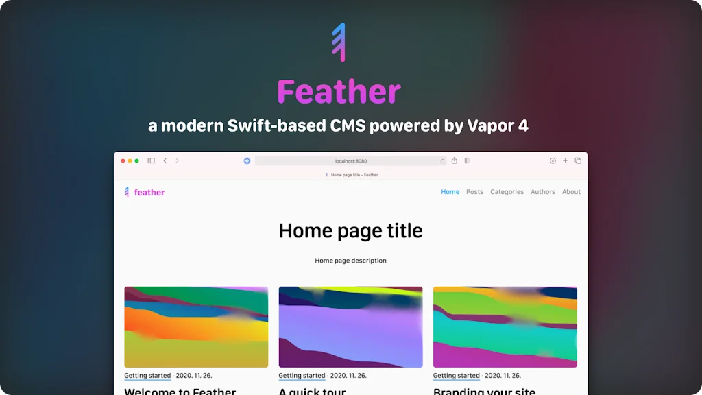 Feather CMS screenshot 1 of 7
