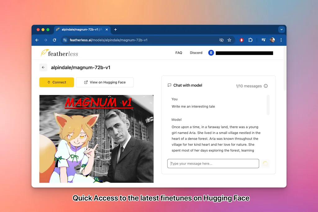 Featherless AI screenshot 2 of 4