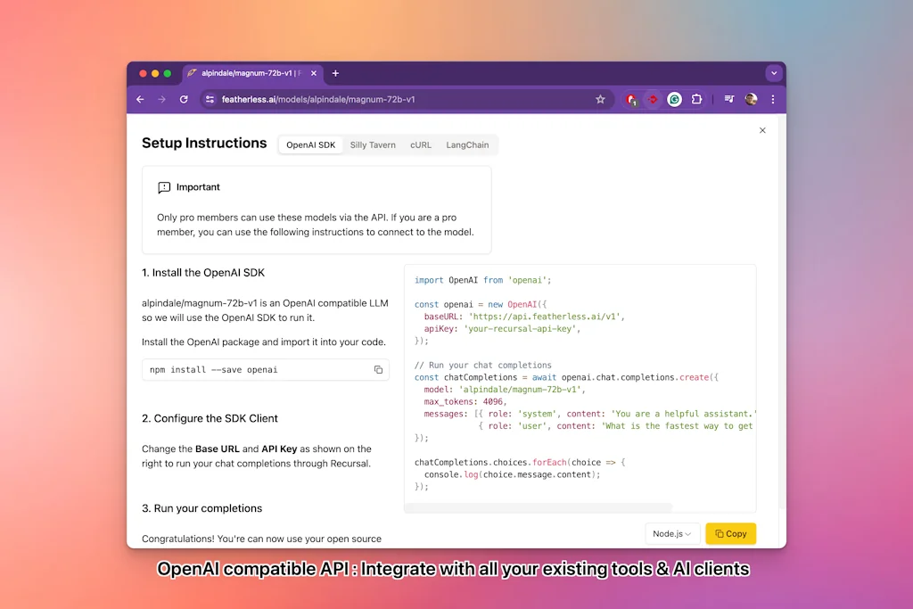 Featherless AI screenshot 3 of 4
