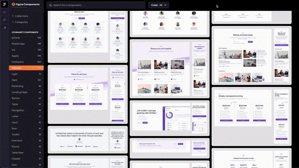 Figma Component Library screenshot 2 of 4