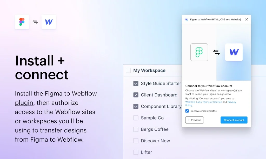 Figma to Webflow plugin screenshot 3 of 5