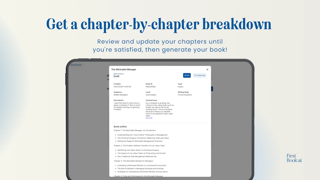 First Book ai screenshot 1 of 4
