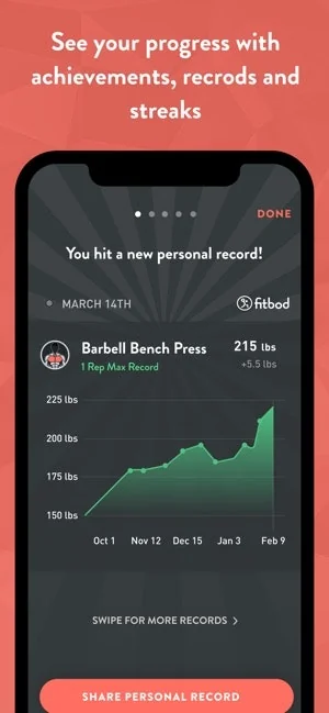 Fitbod Weight Lifting Workout screenshot 8 of 13
