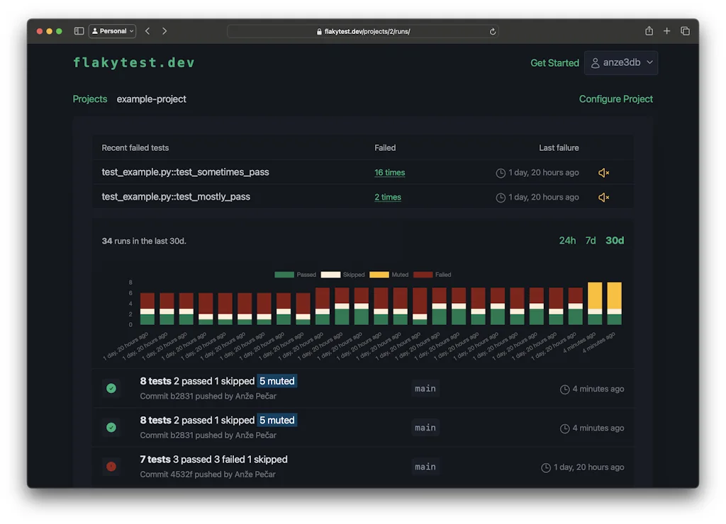 FlakyTest.dev screenshot 3 of 3
