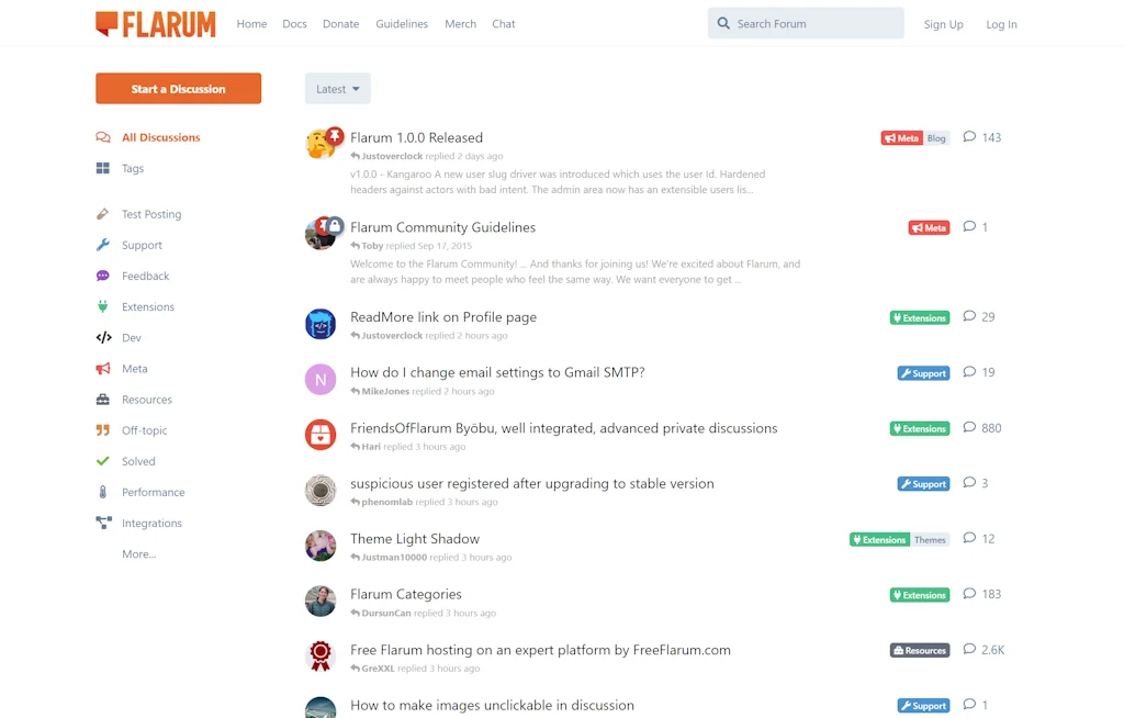 Flarum screenshot 1 of 2