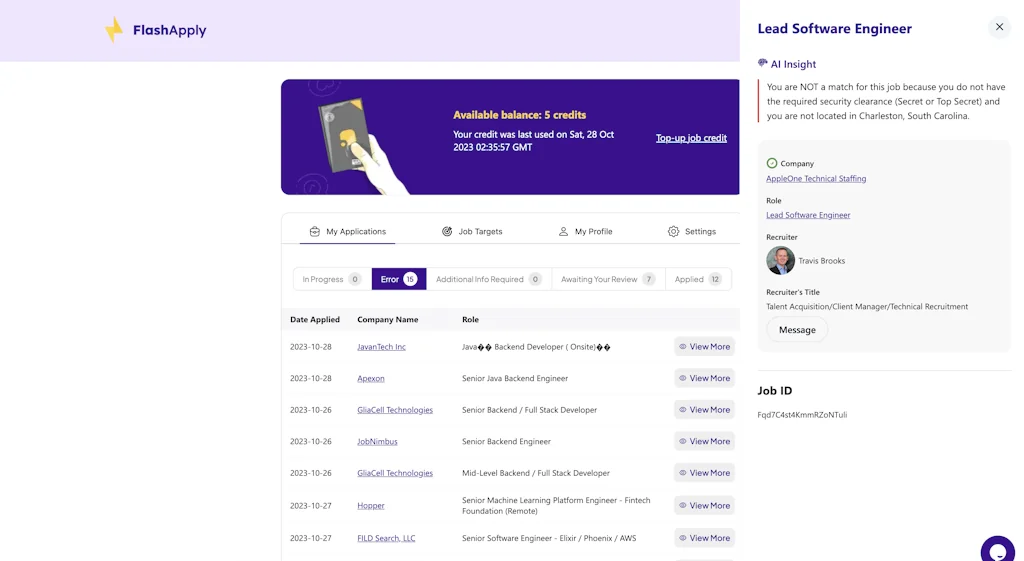 FlashApply screenshot 4 of 4