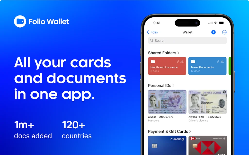 Folio Wallet App screenshot 1 of 6