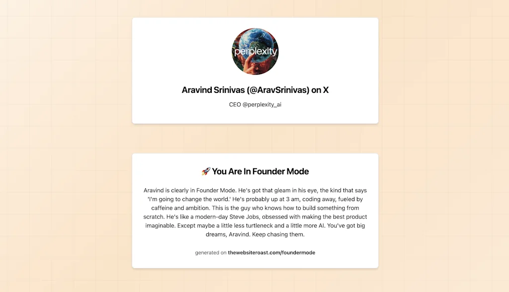 Founder Mode Checker screenshot 2 of 3