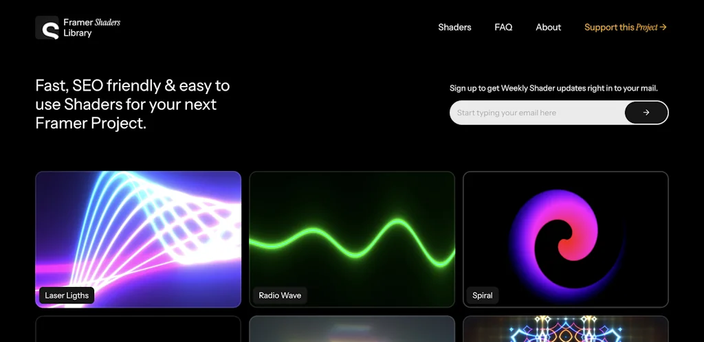 Framer Shaders Library screenshot 1 of 5