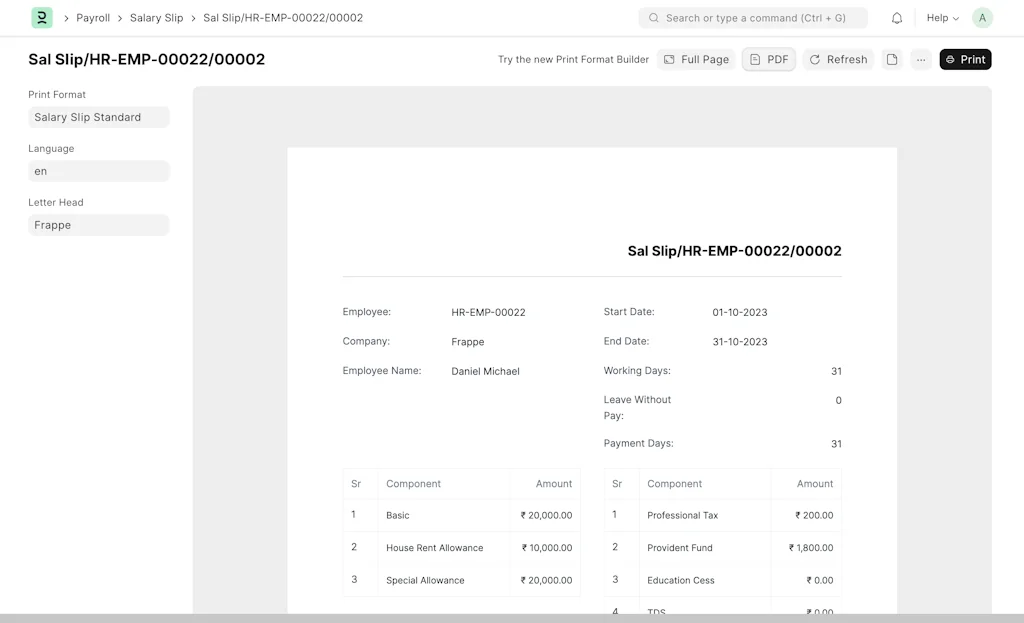 Frappe HR screenshot 7 of 11